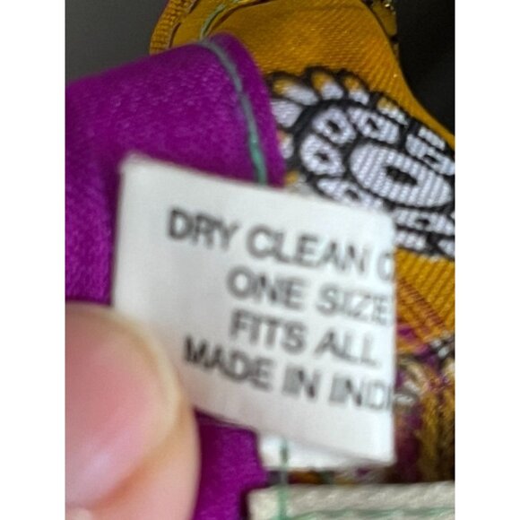 Retro Floral Wrap Midi Skirt L Pink Colorful Boho Hippie Indie Folk Patchwork - Picture 10 of 11